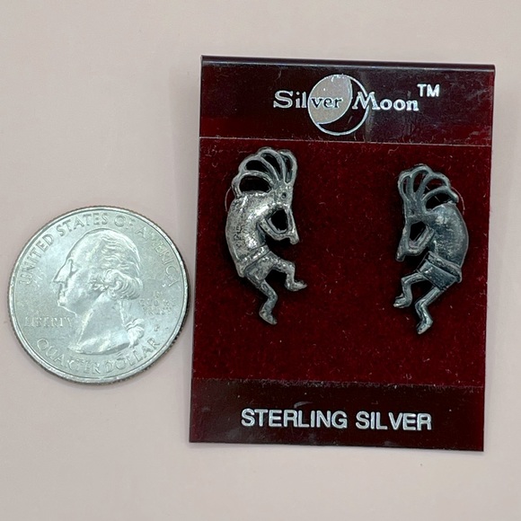 **3/$20** Vintage Kokopelli Sterling Silver Earrings - Picture 4 of 4